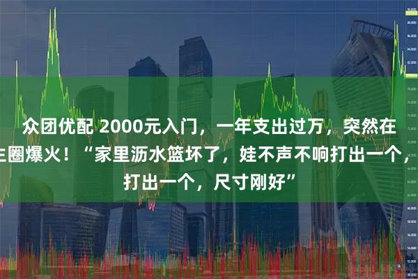 众团优配 2000元入门，一年支出过万，突然在杭州小学生圈爆火！“家里沥水篮坏了，娃不声不响打出一个，尺寸刚好”